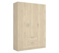 Armario para ropa Maxi (L x An x Al: 52 x 150 x 215 cm, Roble, Número de puertas: 3 ud.)