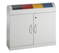 Armario para separar materiales, compacto con tapas abatibles de colores