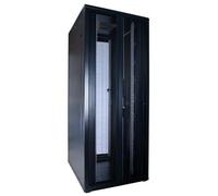 DSIT Armario para servidores 42HE de 19" con puertas frontales y traseras dobles perforadas (ancho x profundidad x alto) 800 x 1000 x 2000 mm - Negro - Se puede cerrar - Capacidad de carga 800 kg -