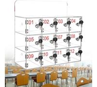 Armario para teléfono celular con cerraduras de puerta y llaves, armario de almacenamiento montado en la pared para aula y oficina, 25 ranuras