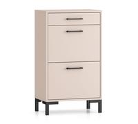 Armario Para Zapatos Oiven 55x34x94cm Cashmere Con Puertas Plegables