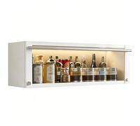 Armario Pared Cocina Resistente al Polvo a la Suciedad y a la Grasa Soporte Hidráulico Amortiguación De Conmutación Armario Pared para Cocinas Salones(White,23.62 * 7.28 * 11.81in)
