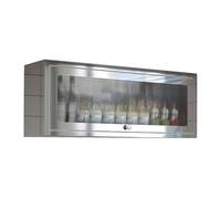 Armario Pared Colgante Cocina de Acero Inoxidable Armario Metalico Garaje con Puertas Abatibles Pequeño Armario de Pared para Baños, Cocinas, Balcones, Garajes(90 * 22 * 34.5cm)