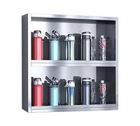 Armario Pared Colgante de Acero Inoxidable Pequeño Armario Metalico Pared Portavasos para Escuelas, Clases de Baile, Salas de Descanso de Empresas y Gimnasios(56 * 15 * 59.5cm)