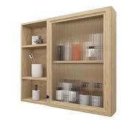Armario Pared Colgante Habitación Compartimentos Separados Armario Baño Colgar Pared con Panel Trasero Muebles para Baño Adecuado para Salón, Estudio(E,60 * 15 * 69cm)