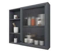 Armario Pared Colgante Habitación Compartimentos Separados Armario Baño Colgar Pared con Panel Trasero Muebles para Baño Adecuado para Salón, Estudio(C,80 * 15 * 69cm)