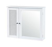 Armario pared con espejo karlsøy mdf pvc 50x60x15cm - blanco [en.casa]