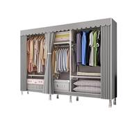Armario portátil con marco de acero grande, estantes de almacenamiento de lona multifuncionales para ropa, ideal para dormitorio, sala de estar, balcón