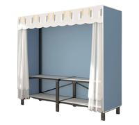Armario portátil de acero con estantes plegables y tela gruesa, solución de almacenamiento simple y elegante para el hogar
