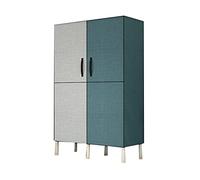 Armario portátil de lona con barra para colgar, armario de almacenamiento plegable para dormitorio, habitación de alquiler y sala de estar, resistente y ahorra espacio (87 x 45 x 175 cm)