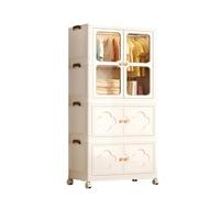 Armario portátil plegable para ropa, almacenamiento apilable para dormitorio, armario grande de plástico para niños y adultos