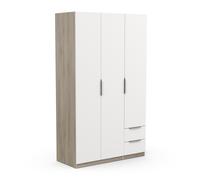 Armario puerta abatible space 119.4x203x51.1cm con 2 puertas color blanco y 2 cajones