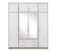 Armario Puerta Smart 200x56x230cm Blanco Sonoma Roble Con Pieza Sobrepuesta