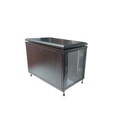Armario Rack 19" 12 Unidades (A) 700 x (L) 600 x 1000 mm. Color Negro Puerta DE