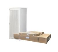 Armario Rack 19" 42U (A) 2055, (L) 800, (P) 1000 Puerta FORFORADA Color Gris DESMONTADO con GUÍA Lateral