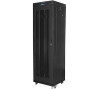 Armario Rack 19" Lanberg FF01-6642-23BL 42U Acero RAL9004 Perforado 1200kg LCD Termostato