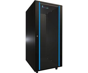 Armario Rack 19 Pulgadas 27 U 600x800 Independiente Paneles Laterales Desmontables Marco para autoensamblaje Armario de Red para UPS Switch Vidrio Templado Negro Armario Rack de servidores