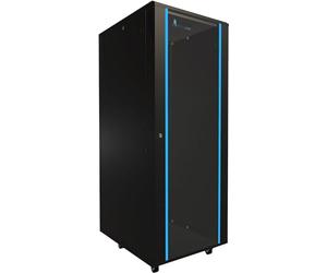 Armario Rack 19 Pulgadas 32 U 600x800 Independiente Paneles Laterales Desmontables Marco para autoensamblaje Armario de Red para UPS Switch Vidrio Templado Negro Armario Rack de servidores