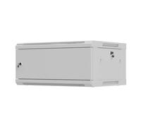Armario rack de instalación mural 19' 4u 600x450 gris, puerta metáli