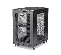 StarTech.com Armario Rack para Servidores 18U 19" 4 Columnas - Rack de Servidores con Cerradura y Seguro - Rack con Ruedas y Carriles de Montaje Ajustables para Equipo de Red