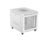 Armario rack de suelo 19' 15u 800x1000 gris puerta perforada lcd lanbe