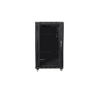ARMARIO RACK LANBERG 22U 600X600 FLAT PACK PUERTA CRISTAL NEGRO