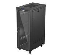 Armario Rack Lanberg FF01-6032-12BL 32U 1200 kg Ruedas Vidrio Templado Negro