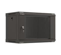 Armario Rack Lanberg WF03-5306-10B 6U 60 kg cierre frontal puerta cristal desmontado