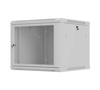 Armario rack mural 19' 9u 600x600 gris puerta perforada lanberg (flat