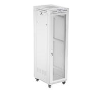 ARMARIO LANBERG RACK 19" 42U 600X800 FLAT PACK PUERTA PERFORADA CON LCD GRIS