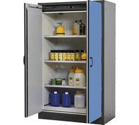 Armario resistente al fuego de tipo 30 para sustancias peligrosas eurokraft pro, de 2 puertas, 3 baldas