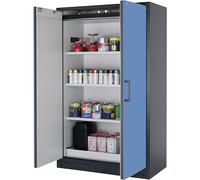 Armario resistente al fuego de tipo 90 para sustancias peligrosas eurokraft pro, de 2 puertas, 3 baldas