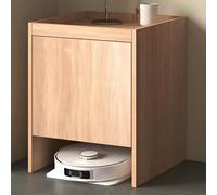 Armario robot antipolvo con puertas ocultas, mesa auxiliar de madera maciza para oficina en casa con cajones integrados para sala de estar y cocina