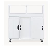 Armario rodante delgado fadeskimma con 3 puertas 72x70x20cm - blanco [en.casa]