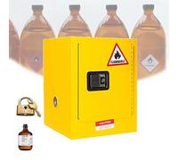 Armario rojo de seguridad química de 22 galones, almacenamiento de líquidos inflamables resistente al fuego con acero de doble capa, estantes ajustables y puerto de conexión a tierra, contenedor de
