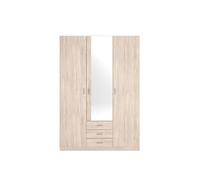 Armario roma 3 puertas + 3 cajones con espejo sahara 215,5x148,9x52,6 cm