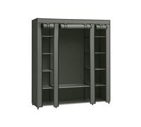 Armario de Tela Ropero con Cubierta de Tela no Tejida Marco de Metal, Verde Oliva