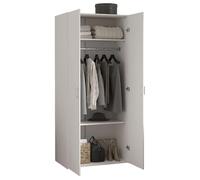 Armario Ropero Duero White con 2 Puertas,Color Blanco 78 x 50 x 176 cm