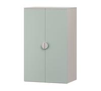 Armario ropero infantil sandnes 123x60x40 cm - blanco/verde menta [en.casa]