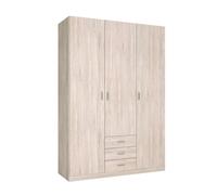 Armario ropero roma 3 puertas 3 cajones dormitorio habitación color sahara moderno mueble 150x215 cm 216 cm
