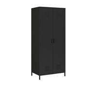 Armario ropero seinäjoki acero 180x76x50 cm - negro mate [en.casa]