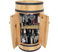 Armario rústico de madera con puertas, 80 cm de altura, almacenamiento de bebidas para licor de vino y más