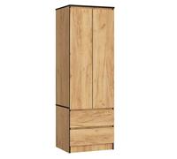 Armario s60 con 2 puertas y 2 cajones color roble craft
