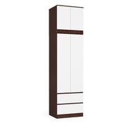 Armario s60 con extensión con 2 puertas y 2 cajones wengue, blanco