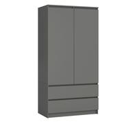 Armario s90 con 2 puertas y 2 cajones color grafito gris