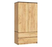 Armario s90 con 2 puertas y 2 cajones color roble craft