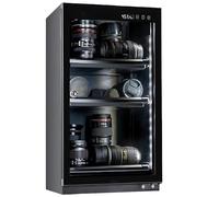 Armario seco para lentes de cámara, caja deshumidificador con temperatura constante y luces LED para protección contra la humedad del equipo fotográfico