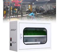 Armario seguro de carga y almacenamiento multidispositivo con interfaz USB, cerradura de llave para hasta 50 teléfonos, ideal para oficinas y escuelas
