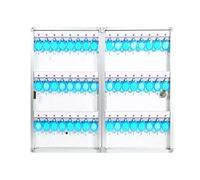 Armario seguro para llaves montado en la pared para agencias inmobiliarias y administración de propiedades (48 ganchos), diseño de ahorro de espacio para un fácil acceso a las llaves del coche