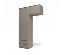 Armario Selection Attire II con Barra para Colgar 141-Truffle